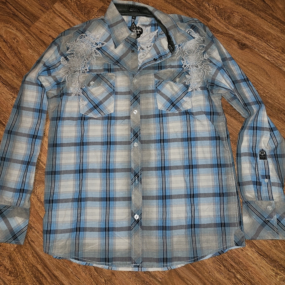 Roar Blue Plaid Shirt